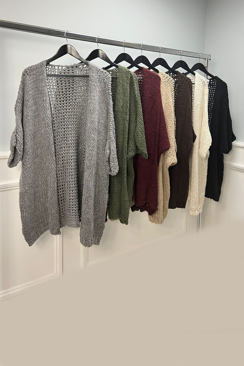 Lana Wool, Viscose & Acrylic Knitted Cardigan