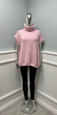 Turtleneck Jumper - Soft boucle knit with a relaxed cut and rolled turtleneck