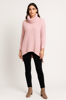 Oversized, Relaxed fit , Long Sleeves Jumper with high, rolled turtleneck collar