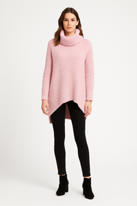 Oversized, Relaxed fit , Long Sleeves Jumper with high, rolled turtleneck collar
