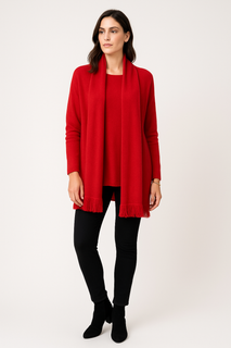 Round Neck, Viscose Knitted Jumper with Scarf