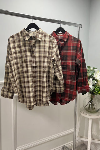 Crimson Plaid Shirt in Heritage Check