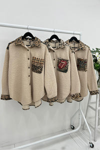 Collared, Button Through, Print Detailed, High Low Shacket.