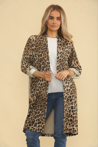 Long leopard print cardigans