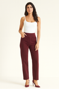 Elasticated Waist, Two Pocket Wide Leg Stretchy Denim Jeans