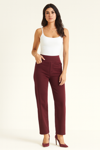 Elasticated Waist, Two Pocket Wide Leg Stretchy Denim Jeans