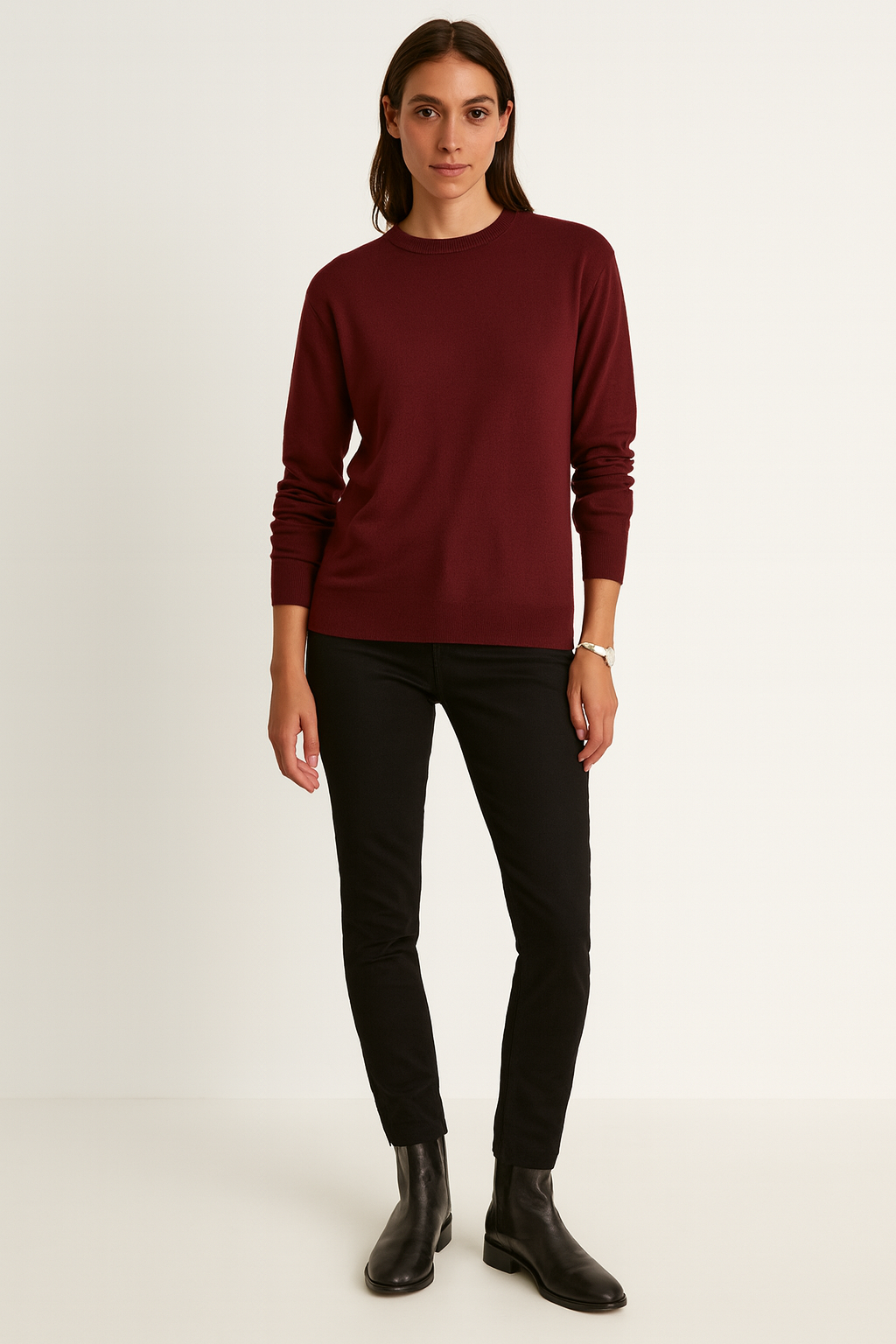 Super Soft, Round Neck, 5% Wool, Viscose & Acrylic Knitted Jumper