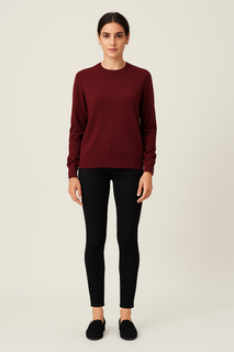 Super Soft, Round Neck, 5% Wool, Viscose & Acrylic Knitted Jumper