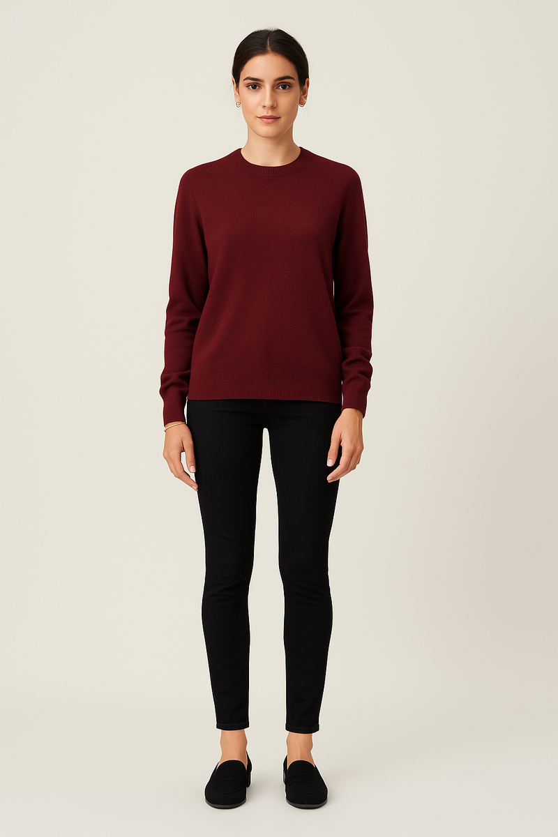 Super Soft, Round Neck, 5% Wool, Viscose & Acrylic Knitted Jumper