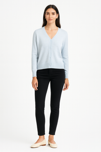 Super Soft, V-Neck, Button Through, 5% Wool, Viscose & Acrylic Knitted Cardigan
