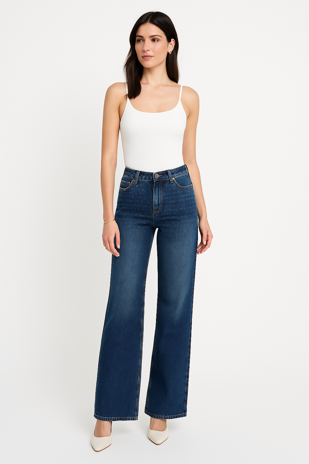 Denim Jeans with Subtle Sparkle