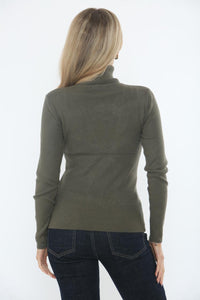 Roll Neck Viscose Knitted Jumper