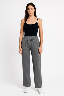 Wide-Leg Lounge Trousers with Drawstring Waist