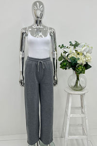Fleece-Lined Straight-Leg Jogger Pants