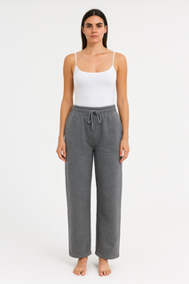 Fleece-Lined Straight-Leg Jogger Pants