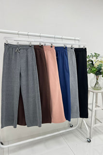 Fleece-Lined Straight-Leg Jogger Pants