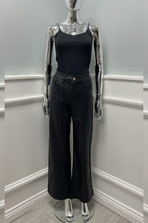 Midnight Black Trousers with Sleek Finish
