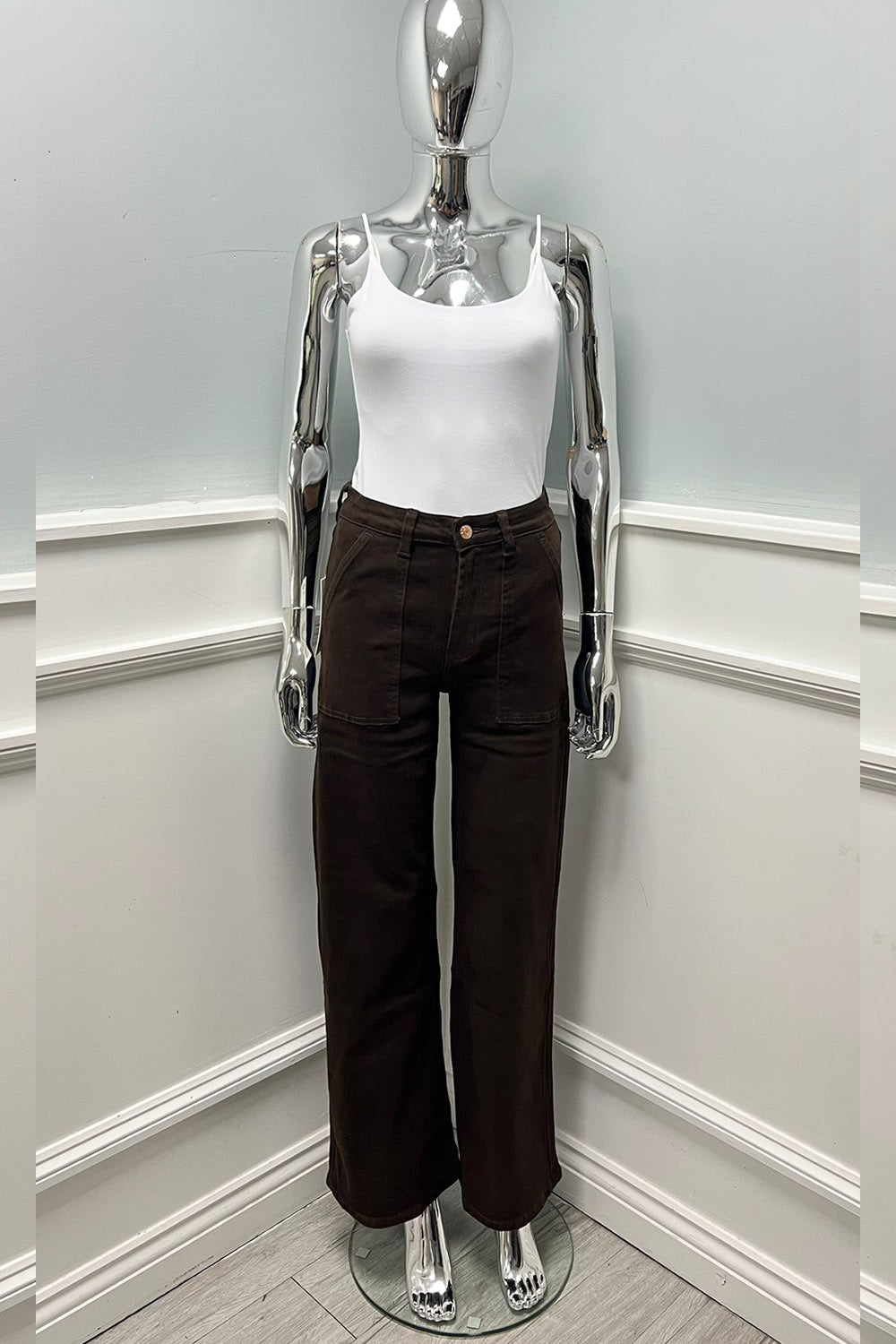 Espresso Brown Trousers with Modern Edge