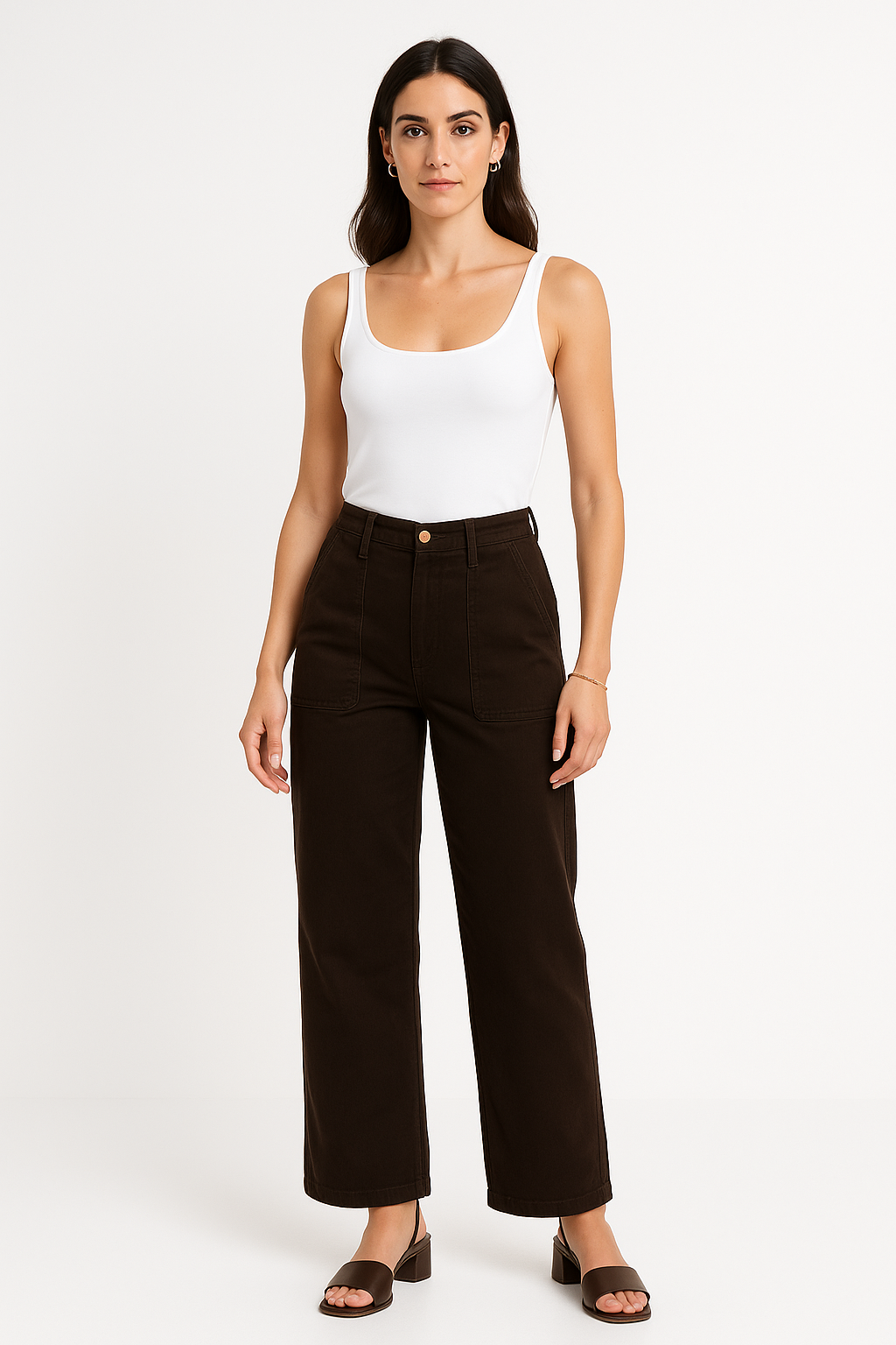 Espresso Brown Trousers with Modern Edge