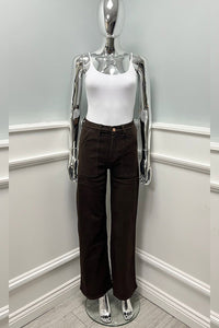 Espresso Brown Trousers with Modern Edge