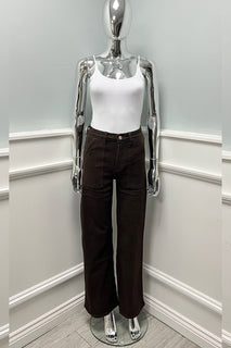 Espresso Brown Trousers with Modern Edge