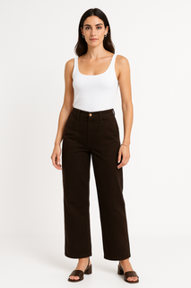 Espresso Brown Trousers with Modern Edge