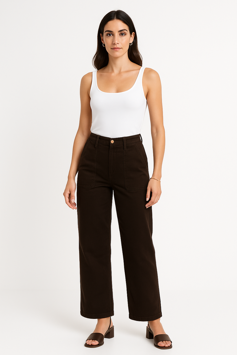 Espresso Brown Trousers with Modern Edge