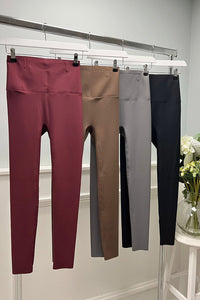 Ribbed High-Rise Stretch Leggings