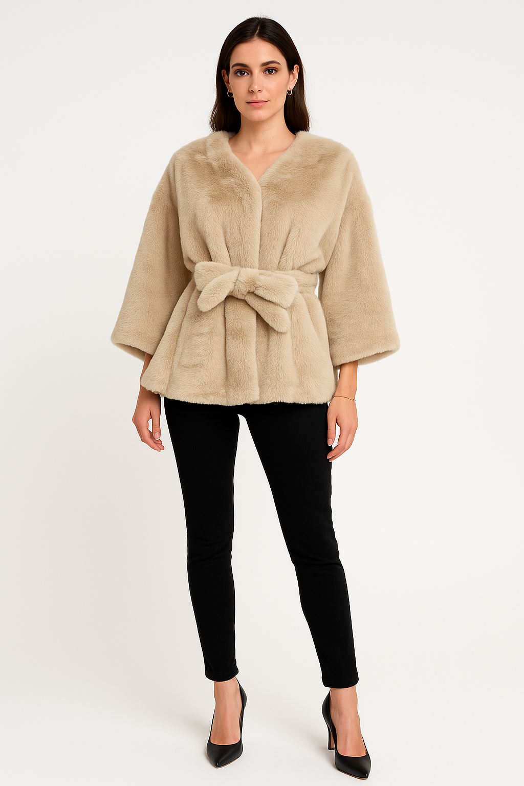ultra-soft faux fur wrap jackets