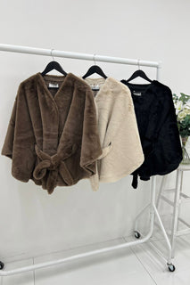 ultra-soft faux fur wrap jackets