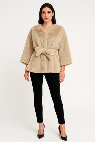 ultra-soft faux fur wrap jackets