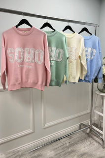 Round Neck , oversized Long Sleeves Jumper