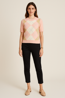 Round Neck, Lana Wool & Viscose Knitted Jumper