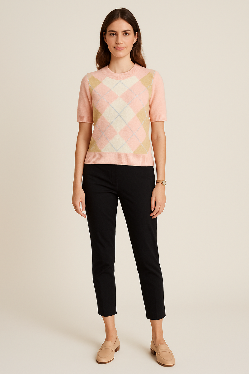 Round Neck, Lana Wool & Viscose Knitted Jumper