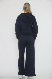 Fully fleece-lined two-piece lounge set