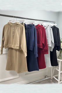 Fully fleece-lined two-piece lounge set