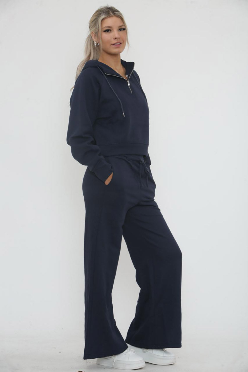 Fully fleece-lined two-piece lounge set