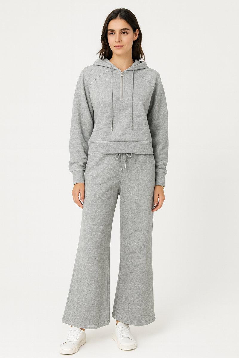 Fully fleece-lined two-piece lounge set