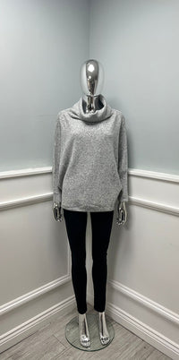 Cowl-neck sweater - cozy rolled neckline and ribbed cuffs