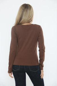 V-neck , Long-sleeves top