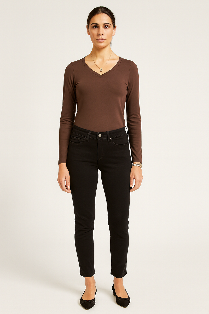 V-neck , Long-sleeves top