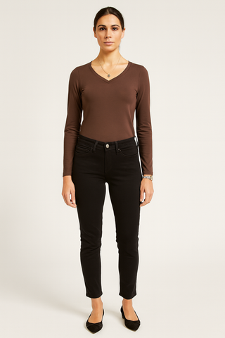 V-neck , Long-sleeves top