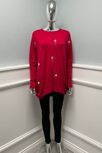Relaxed fit , long sleeves Jumper with star embellishments at front