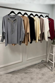 Soft Knit Bow-Detail Top