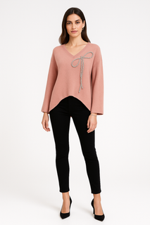 V-neck , high-low , knit jumpers