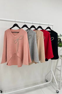 V-neck , high-low , knit jumpers
