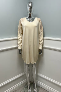 V-Neck, Embroidery Detailed, Oversized Viscose Jumper.