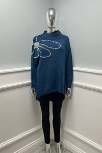 Oversized knitted , Relaxed Fit jumper with High ribbed neck