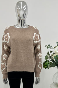 Floral Embroidered Knit Jumper
