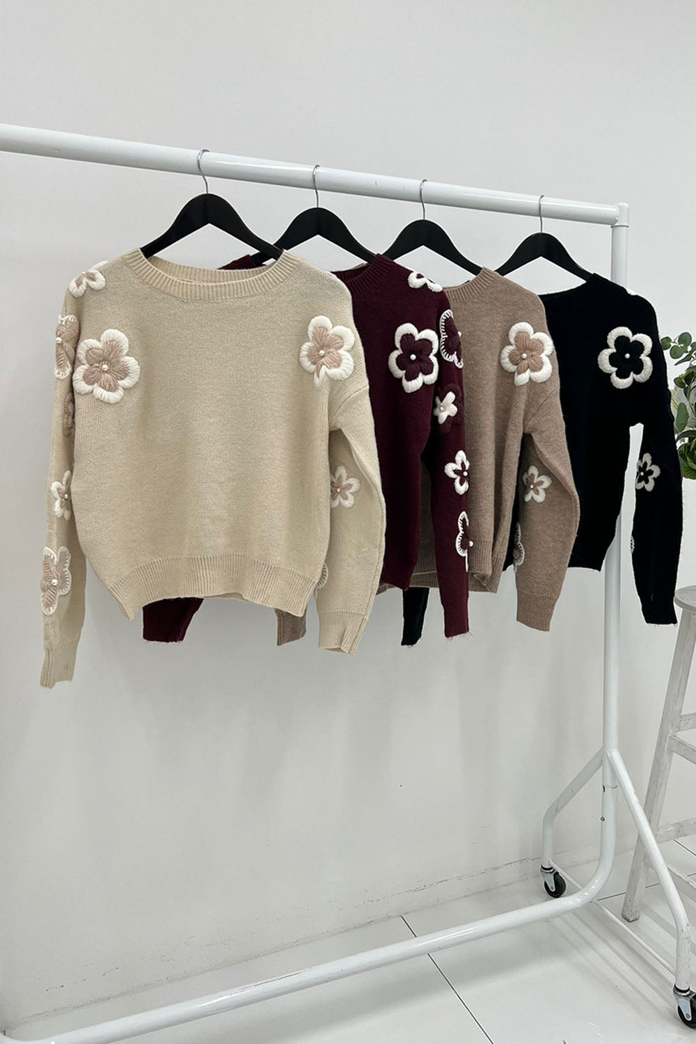 Floral Embroidered Knit Jumper